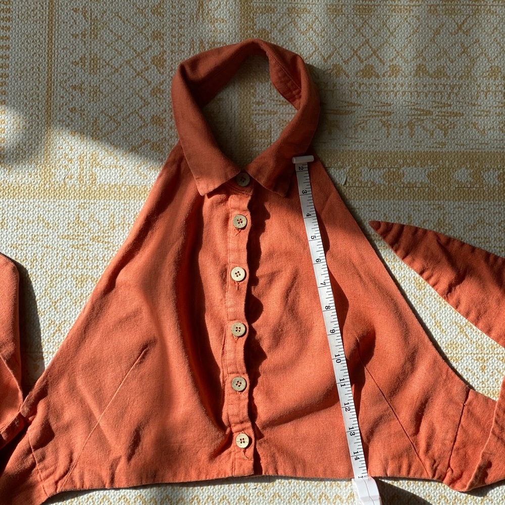 Open Back Button Down Halter - Picture 2 of 4